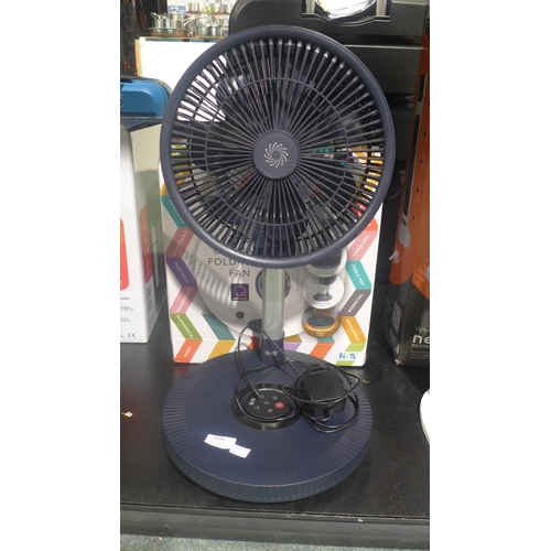 3386 - Nsa Folding Stand Fan with Remote (310-124) * This lot is subject to VAT