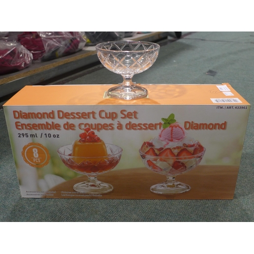 3398 - Crystal Glass Dessert Cup 7Pc Set   (310-61) * This lot is subject to VAT