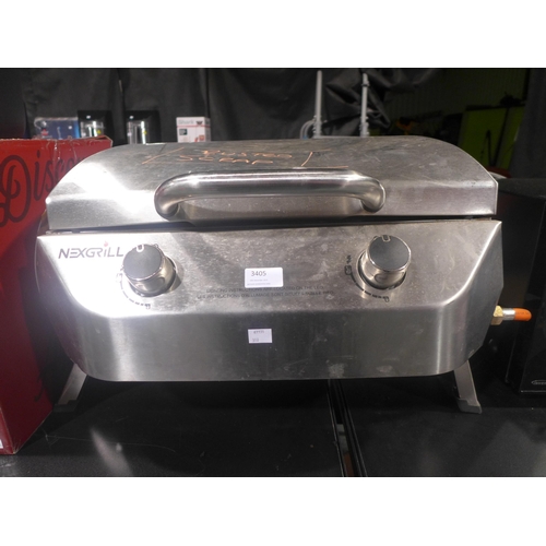 3405 - Nexgrill 2 Burner Stainless Steel BBQ, original RRP £99.99 + VAT (310-69) * This lot is subject to V... 