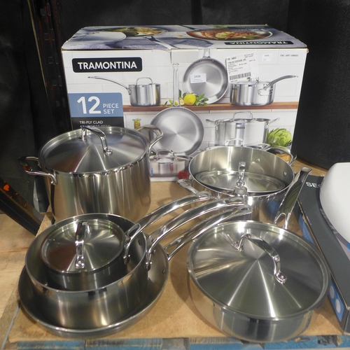 3498 - Tramontina Stainlesss Steel Cookware  (311-155)    * This lot is subject to vat