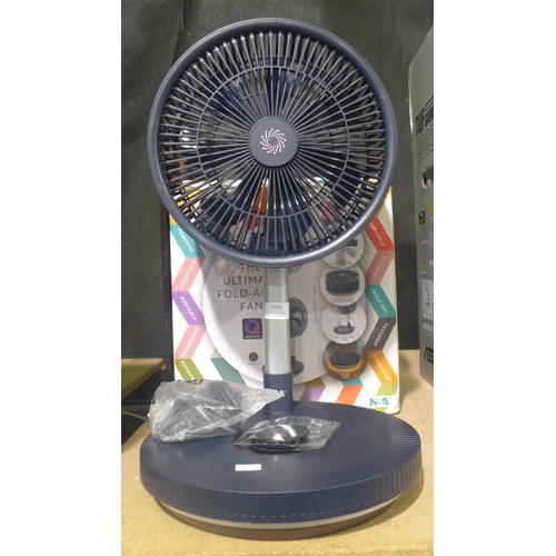 3503 - NSA Folding Stand Fan with Remote    (311-120)    * This lot is subject to vat