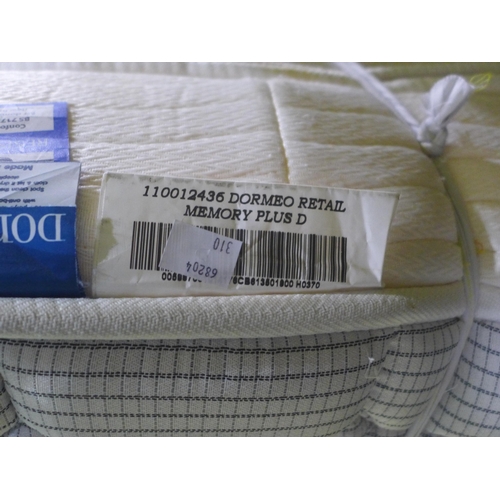 3522 - Dormeo Memory Plus Double Mattress, original RRP £189.99 + VAT (310-163) * This lot is subject to VA... 