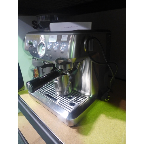 3525 - Sage Pump Coffee Machine, Original RRP £449.99 + vat (311-96)    * This lot is subject to vat