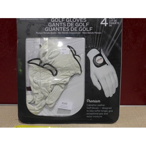 3103 - 2 pks of Kirkland Signature Golf Gloves - Size: Small  (310-66,67) * This lot is subject to VAT