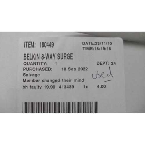 3115 - Belkin 8-Way Surge Protector Extention Lead (311-293)    * This lot is subject to vat