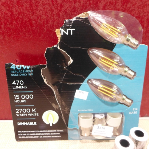 3118 - Conglom Chandelier Filament Bulbs, Phone Case & Thermal Tills Rolls    (311-294)    * This lot is su... 