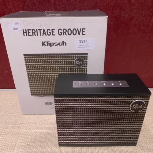 3122 - Klipsch Heritage Groove Wireless Speaker  (311-298)    * This lot is subject to vat