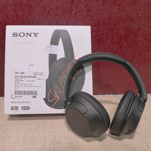 3125 - Sony Black Wireless Headphones - Model No WHCH720NB  (No Charging Lead)       (311-314)    * This lo... 