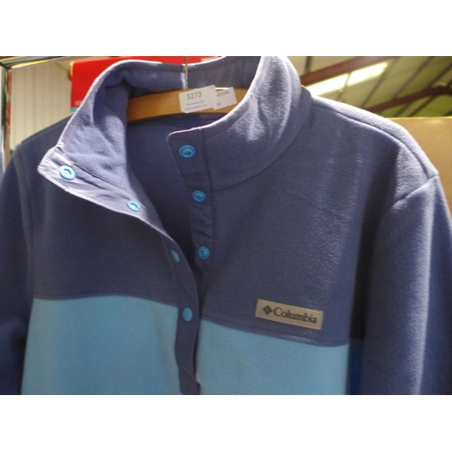 3273 - Ladies two tone blue Columbia fleece, size L *This lot is subject to VAT