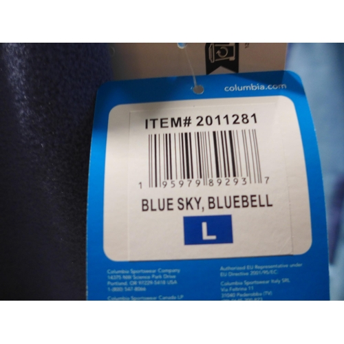 3275 - Ladies two tone blue Columbia fleece, size L *This lot is subject to VAT