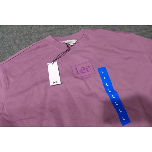 3284 - Five ladies violet LEE sweatshirts, size L *This lot is subject to VAT