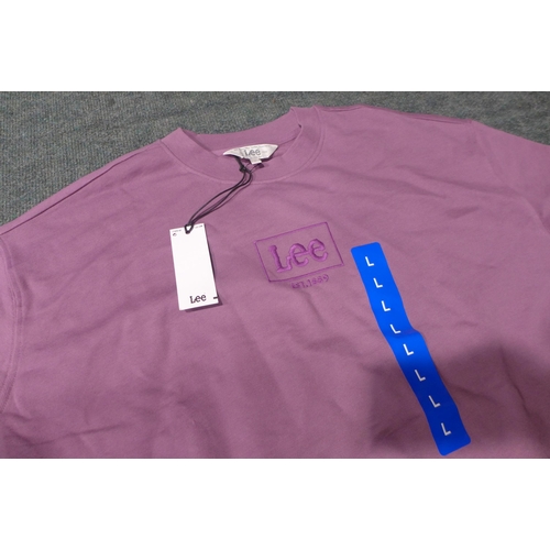 3285 - Five ladies violet LEE sweatshirts, size L *This lot is subject to VAT