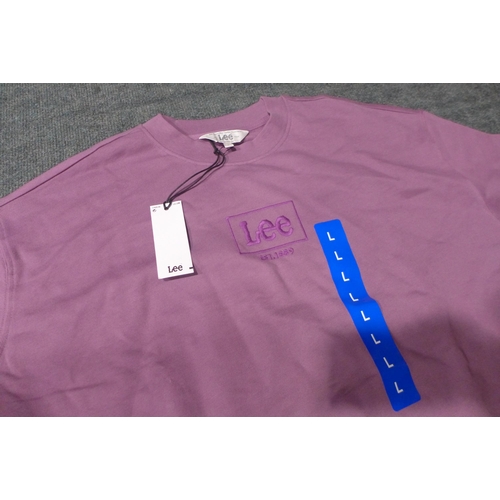 3286 - Five ladies violet LEE sweatshirts, size L *This lot is subject to VAT