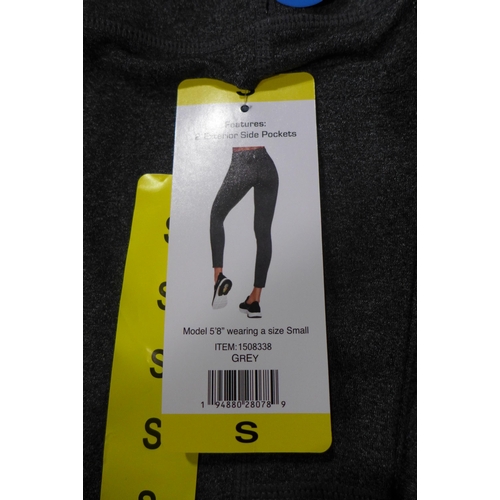 3294 - Five pairs of ladies grey Skechers leggings, size small *This lot is subject to VAT