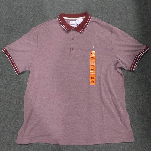 3308 - Eight men's Farah burgundy polo's- mixed sizes *This lot is subject to VAT