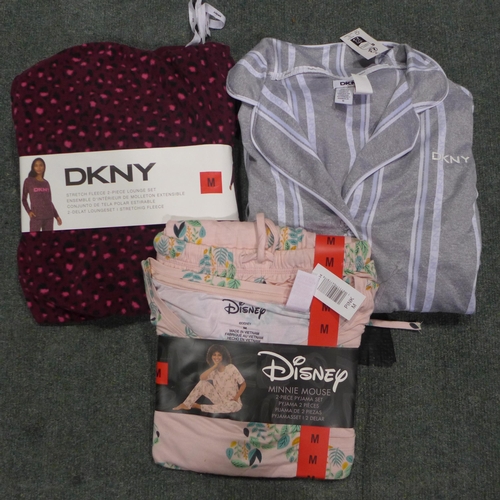 3309 - Two sets of ladies DKNY PJ's and one other, mixed sizes *This lot is subject to VAT