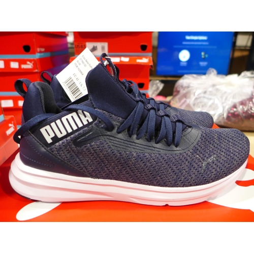 3312 - Men's woven blue Puma trainers - UK size 7.5 *This lot is subject to VAT