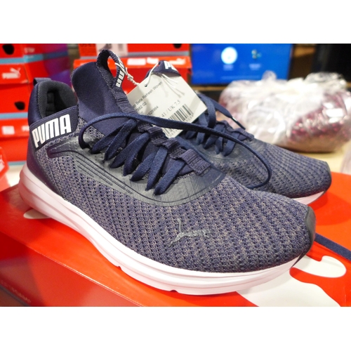 3312 - Men's woven blue Puma trainers - UK size 7.5 *This lot is subject to VAT