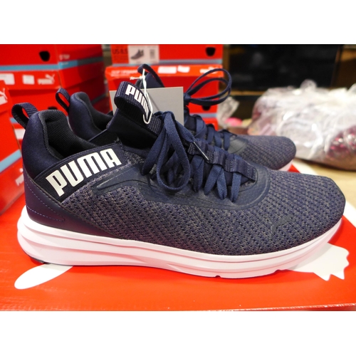 3314 - Men's woven blue Puma trainers - UK size 8 *This lot is subject to VAT