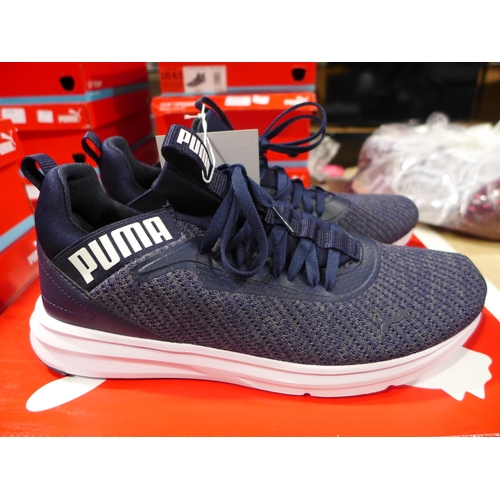 3326 - Men's woven blue Puma trainers - UK size 8 *This lot is subject to VAT