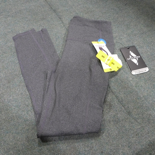 3343 - Five pairs of ladies grey Skechers leggings, size small *This lot is subject to VAT