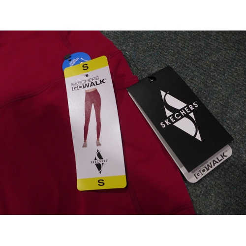 3345 - Six pairs of ladies raspberry coloured Skechers leggings, size small *This lot is subject to VAT