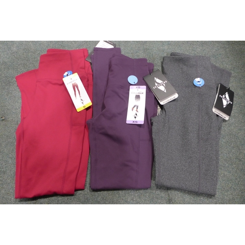 3347 - Five pairs of ladies Skechers leggings, mixed sizes and colours *This lot is subject to VAT