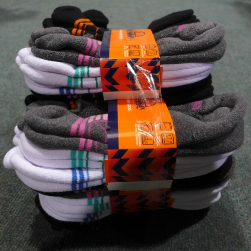 3348 - Five pk's of 8 - Ellesse ladies trainer socks, mixed colours - UK size 4-8 *This lot is subject to V... 