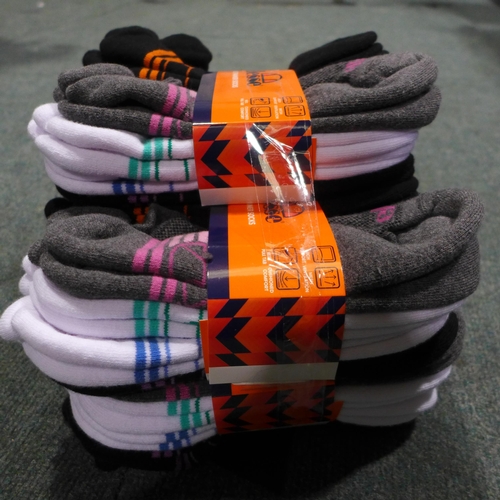 3350 - Five pk's of 8 - Ellesse ladies trainer socks, mixed colours - UK size 4-8 *This lot is subject to V... 