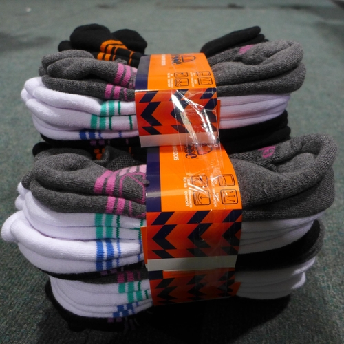 3352 - Five pk's of 8 - Ellesse ladies trainer socks, mixed colours - UK size 4-8 *This lot is subject to V... 