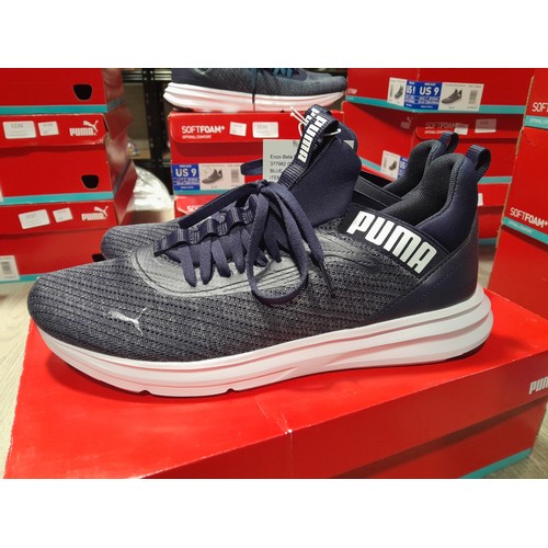 3332 - Men's woven blue Puma trainers - UK size 10 *This lot is subject to VAT