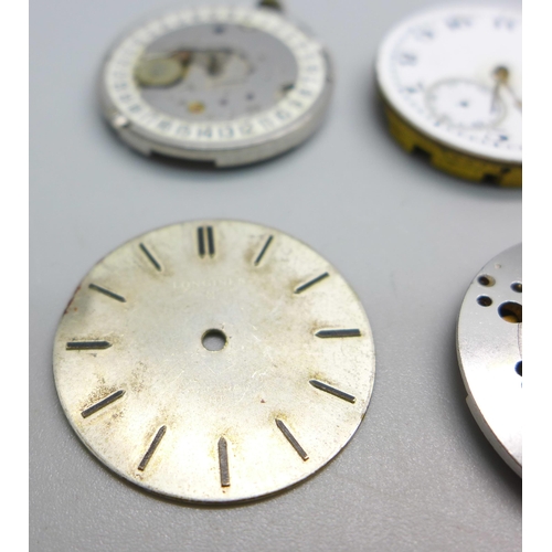 1031 - Six gentleman's Longines watch movements