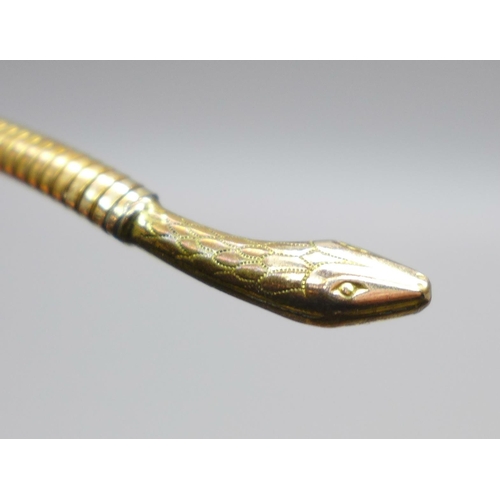 1034 - A vintage rolled gold snake collarette