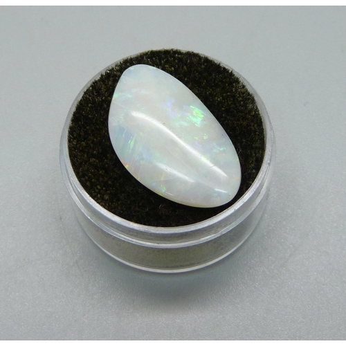 1063 - An unmounted opal, 1.7g, length 23mm