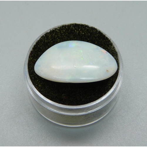 1063 - An unmounted opal, 1.7g, length 23mm