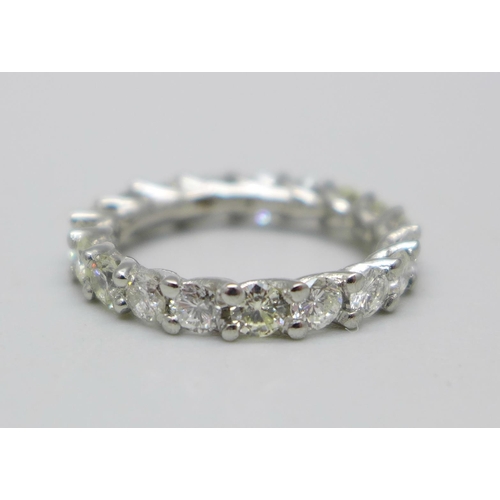 1065 - A hallmarked platinum and diamond eternity ring, total diamond weight 2.02ct, 4.3g, K