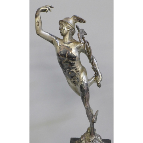 605 - A silver plated figural trophy of the God Hermes, Motorist of Merit Road Safety Competition, Ladies ... 