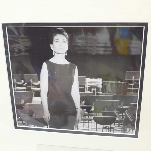 608 - A Maria Callas autographed display
