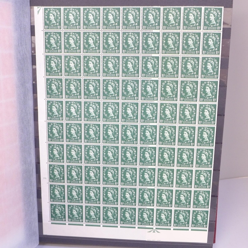 666 - Stamps; a stock book of GB controls and cylinder blocks, Queen Victoria onwards (2x QV stamps)