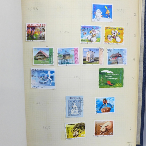 671 - Stamps; an album of fine used Swiss stamps, 1989 to 2011 (catalogue £1,650)