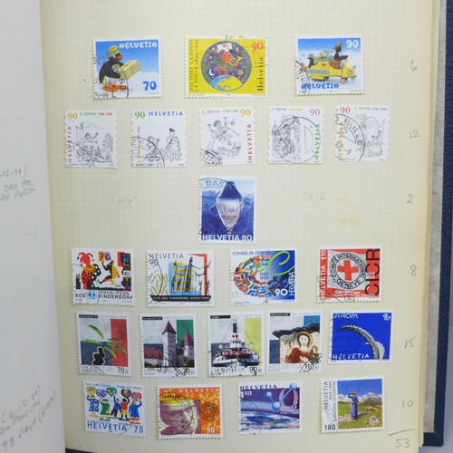 671 - Stamps; an album of fine used Swiss stamps, 1989 to 2011 (catalogue £1,650)