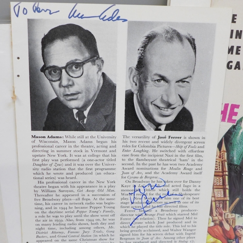 681 - A selection of autographs, two in displays, Veronica Carlson and Andre Morell