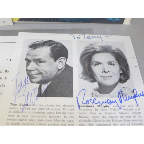 681 - A selection of autographs, two in displays, Veronica Carlson and Andre Morell