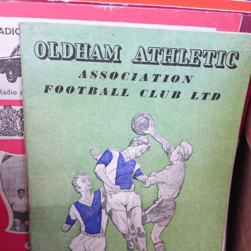 682 - Football memorabilia; eighty pocket size football programmes, 1960s onwards