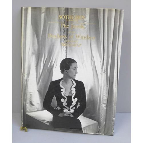 698 - One volume, Sotheby's Auction Catalogue, The Jewels of the Duchess of Windsor, 1987