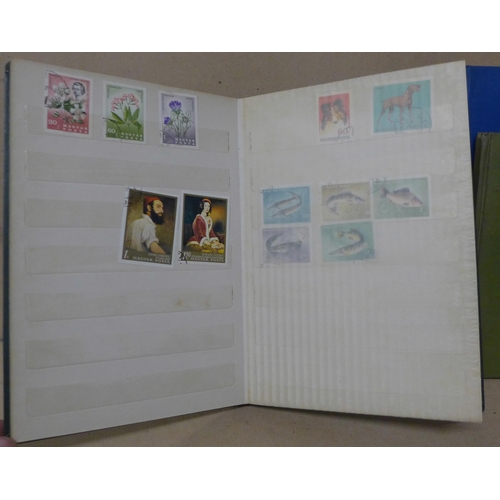 709 - Stamps; a box of stamps, covers, etc.