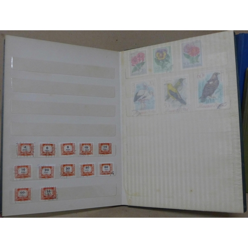 709 - Stamps; a box of stamps, covers, etc.