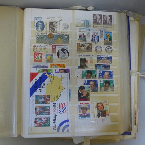 720 - Seven stamp albums including British and worldwide, a collection of loose and first day covers and s... 