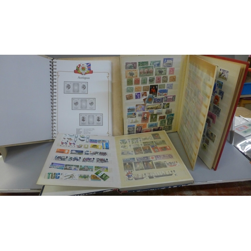 720 - Seven stamp albums including British and worldwide, a collection of loose and first day covers and s... 