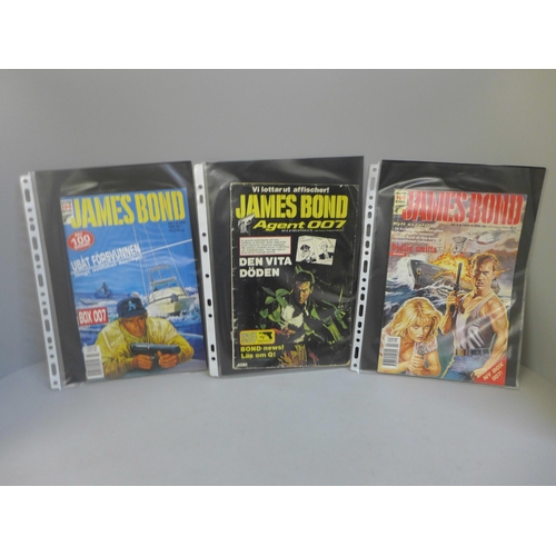 721 - A large selection of James Bond comics